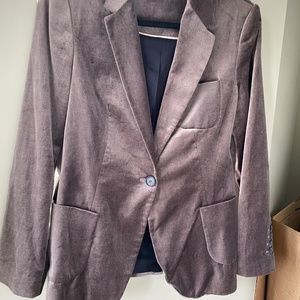 Taupe light weight cotton velvet Jacket